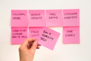 human centered design post-its