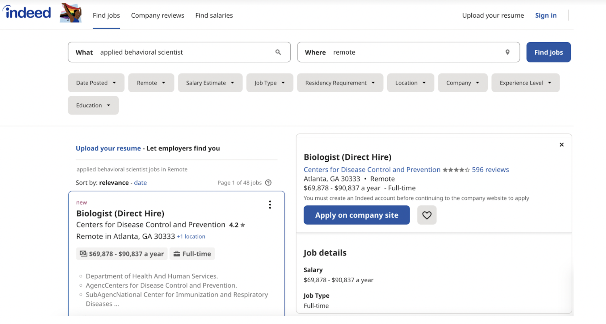 job search Google behavioral scientist